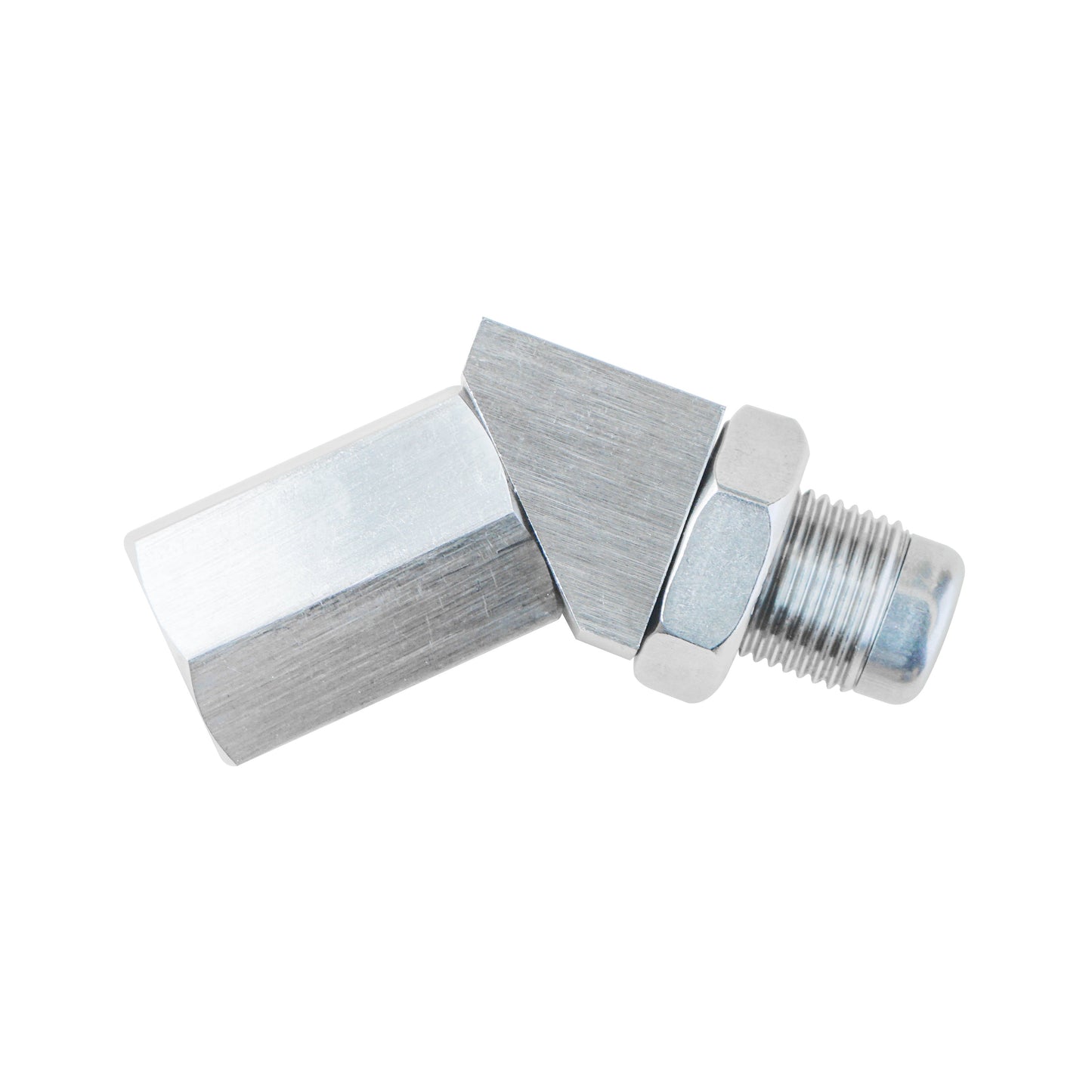 Mini convertidor catalítico de 45 grados, eliminador de sensor de O2, adaptador de luz de verificación del motor CEL M18X1.5