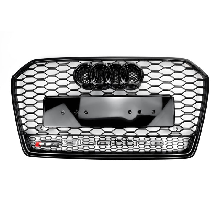 Audi A6 A6 Sline S6 C7 2015-2018 RS6 Quattro Style Black Grill Honeycomb Mesh Front Bumper Grill Replacement