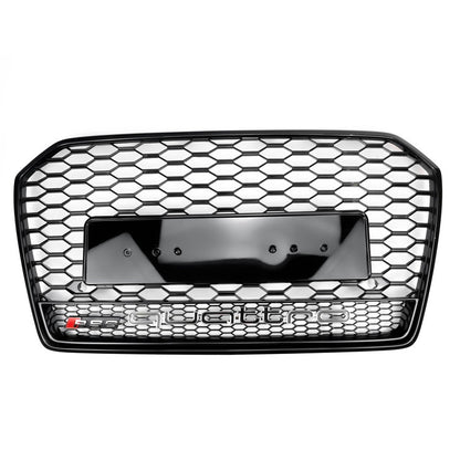 2015-2018 Audi A6 / A6 Sline / S6 C7 To RS6 Quattro Style Black Grill Honeycomb Mesh Front Bumper Grill Replacement