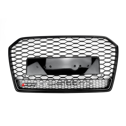 2015-2018 Audi A6 / A6 Sline / S6 C7 To RS6 Quattro Style Black Grill Honeycomb Mesh Front Bumper Grill Replacement