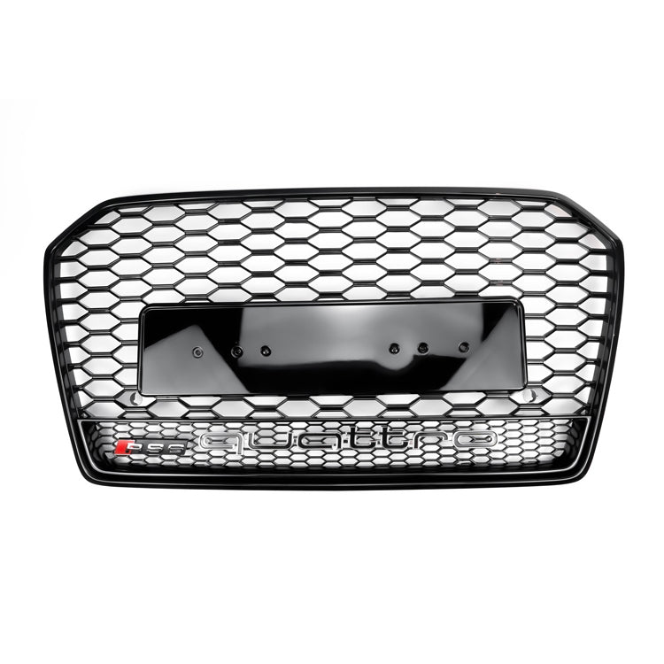 Audi A6 / A6 Sline / S6 C7 2015-2018 RS6 Quattro Style Black Grill Honeycomb Mesh Front Bumper Grill Replacement