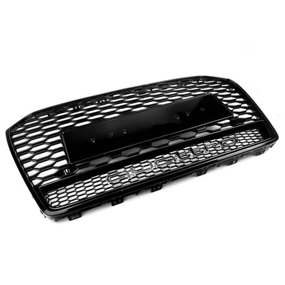 2015-2018 Audi A6 / A6 Sline / S6 C7 To RS6 Quattro Style Black Grill Honeycomb Mesh Front Bumper Grill Replacement
