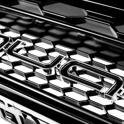 2015-2018 Audi A6 / A6 Sline / S6 C7 To RS6 Quattro Style Black Grill Honeycomb Mesh Front Bumper Grill Replacement
