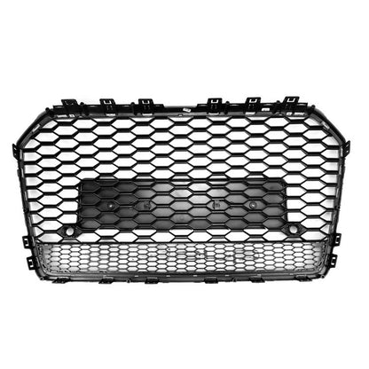 2015-2018 Audi A6 / A6 Sline / S6 C7 To RS6 Quattro Style Black Grill Honeycomb Mesh Front Bumper Grill Replacement
