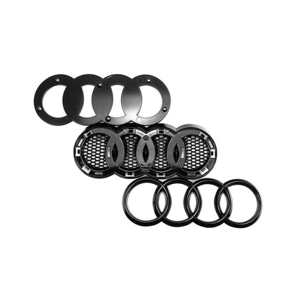 2015-2018 Audi A6 / A6 Sline / S6 C7 To RS6 Quattro Style Black Grill Honeycomb Mesh Front Bumper Grill Replacement