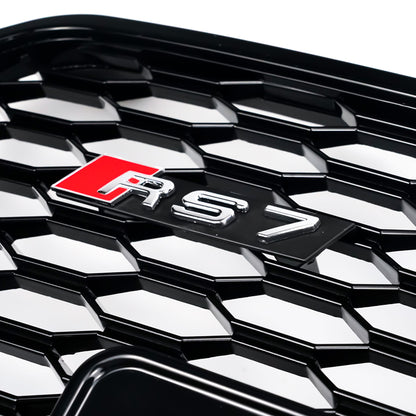 2010-2015 Audi A7 S7 Grill Replacement RS7 Style Honeycomb Sport Mesh Hex Black Grille
