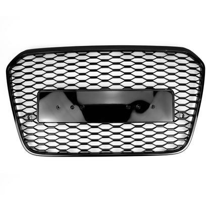 2012-2015 Audi A6 C7 / S6 pre-facelift RS6 Style Honeycomb Front Bumper Grille Blcak Grill