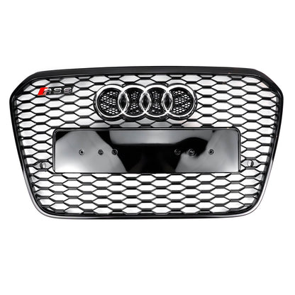 2012-2015 Audi A6 C7 / S6 pre-facelift RS6 Style Honeycomb Front Bumper Grille Blcak Grill