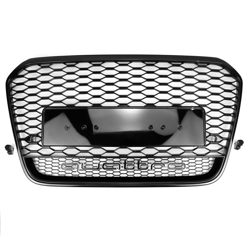 2012-2015 Audi A6/A6 Sline/S6 To RS6 Style Honeycomb Grille Front Bumper Grill Replacement