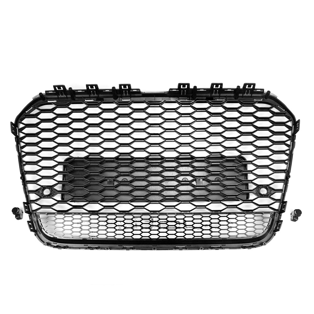 2012-2015 Audi A6 / A6 Sline / S6 C7 Honeycomb Grille Front Bumper Black Grill RS6 Style Quattro