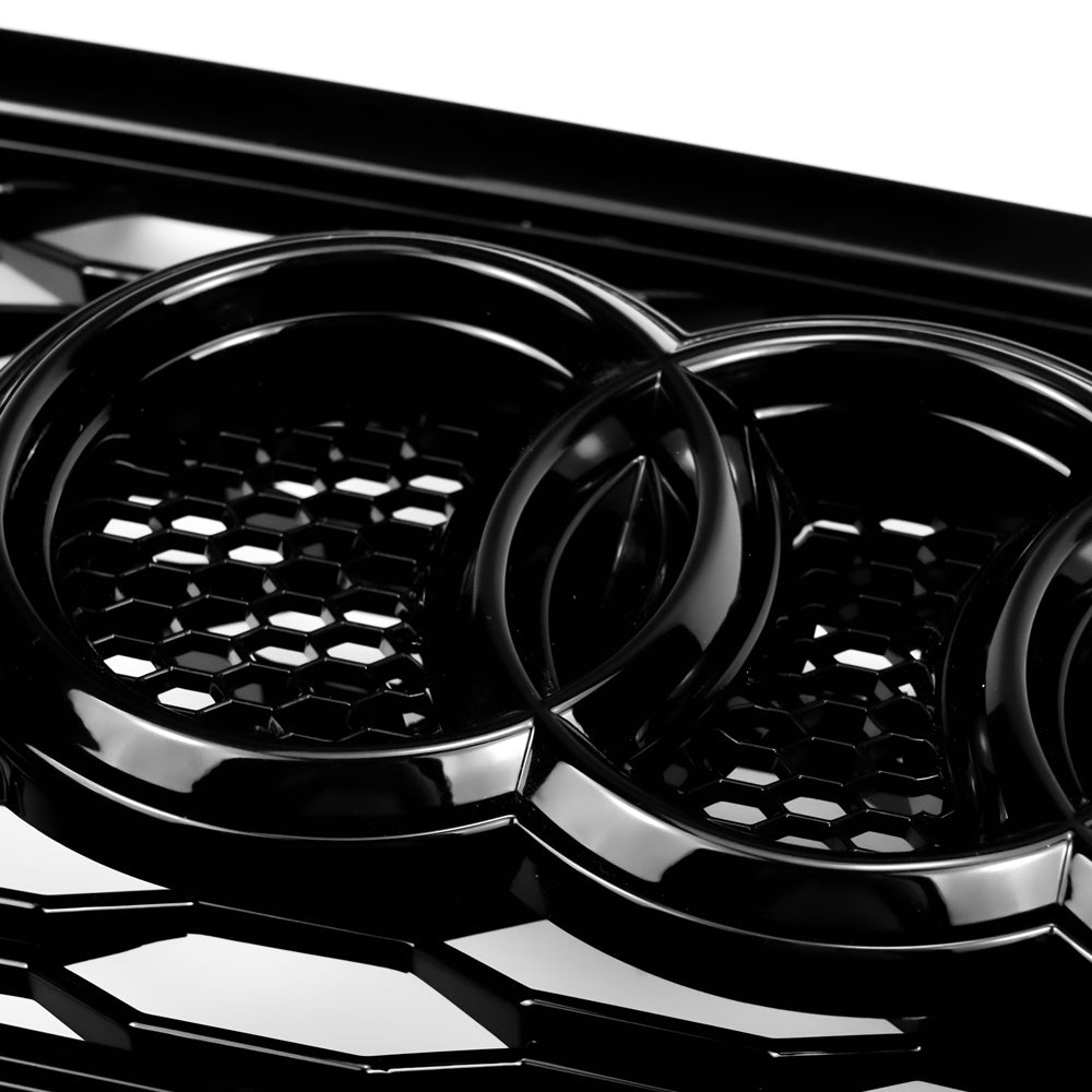 2012-2015 Audi A6 / A6 Sline / S6 C7 Honeycomb Grille Front Bumper Black Grill RS6 Style Quattro