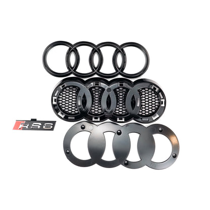 2012-2015 Audi A6 / A6 Sline / S6 C7 Honeycomb Grille Front Bumper Black Grill RS6 Style Quattro