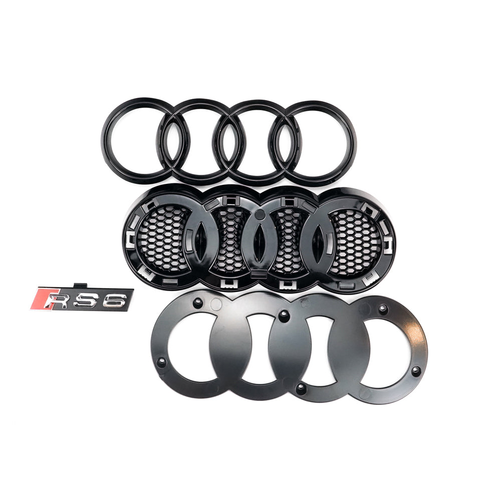 2012-2015 Audi A6/A6 Sline/S6 To RS6 Style Honeycomb Grille Front Bumper Grill Replacement