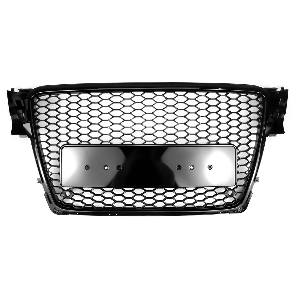 2008-2012 Audi A4 / A4 Avant / S4 B8 RS4 Style Honeycomb Sport Mesh Hex Grill Gloss Black Grille