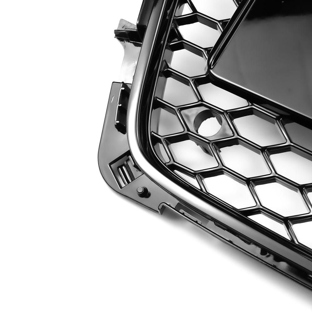 2008-2012 Audi A4 / A4 Avant / S4 B8 RS4 Style Honeycomb Sport Mesh Hex Grill Gloss Black Grille
