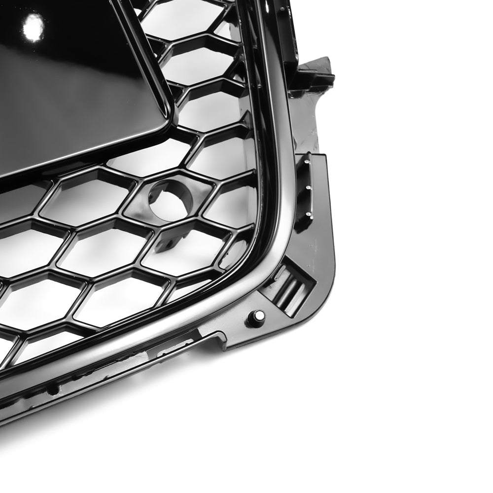 2008-2012 Audi A4 / A4 Avant / S4 B8 RS4 Style Honeycomb Sport Mesh Hex Grill Gloss Black Grille