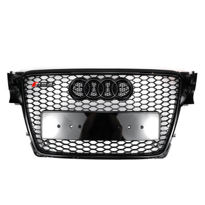 2008-2012 Audi A4/A4 Sline/S4 B8 RS4 Honeycomb Grille Front Bumper Mesh Black Grill Replacement