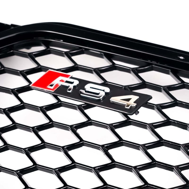 2012-2016 Audi A4 / A4 Sline / S4 Grill RS4 Style Mesh Front Bumper Gloss Black Grill Replacement