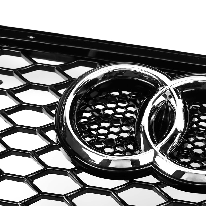 2012-2016 Audi A4 / A4 Sline / S4 Grill RS4 Style Mesh Front Bumper Gloss Black Grill Replacement