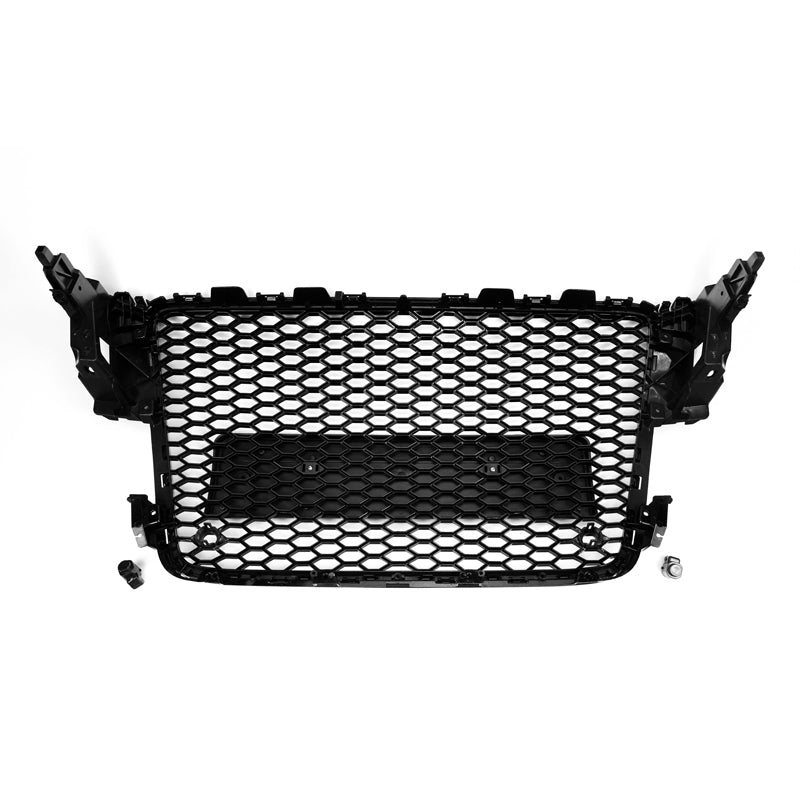 2008-2012 Audi A5 / S5 B8 RS5 Style Hood Honeycomb Sport mesh Grill Replacement Black Grille