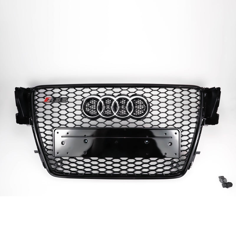 2008-2012 Audi A5 / S5 B8 RS5 Style Hood Honeycomb Sport mesh Grill Replacement Black Grille