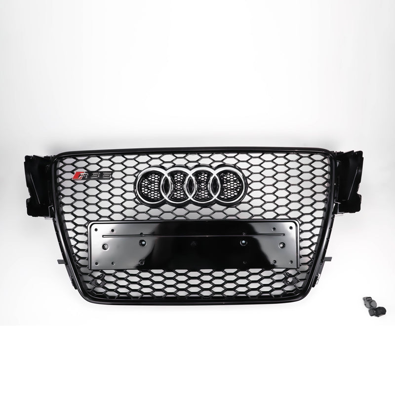 2008-2012 Audi A5 / S5 B8 RS5 Style Hood Honeycomb Sport mesh Grill Replacement Black Grille