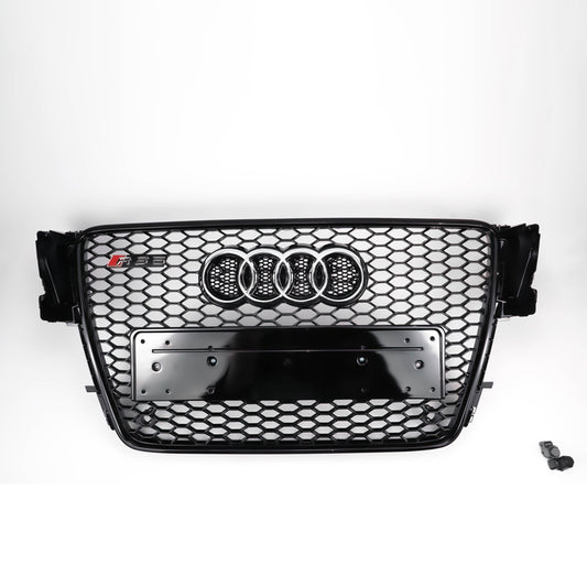 2008-2012 Audi A5 / S5 B8 RS5 Style Hood Honeycomb Sport mesh Grill Replacement Black Grille