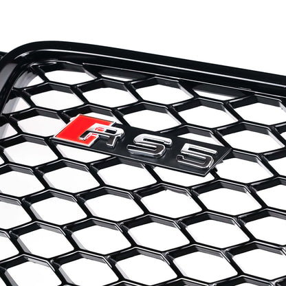 2008-2012 Audi A5 S5 B8 RS5 Style Honeycomb Hood Sport Mesh Grille Replacement Black