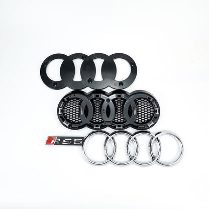 2008-2012 Audi A5 S5 B8 RS5 Style Honeycomb Hood Sport Mesh Grille Replacement Black