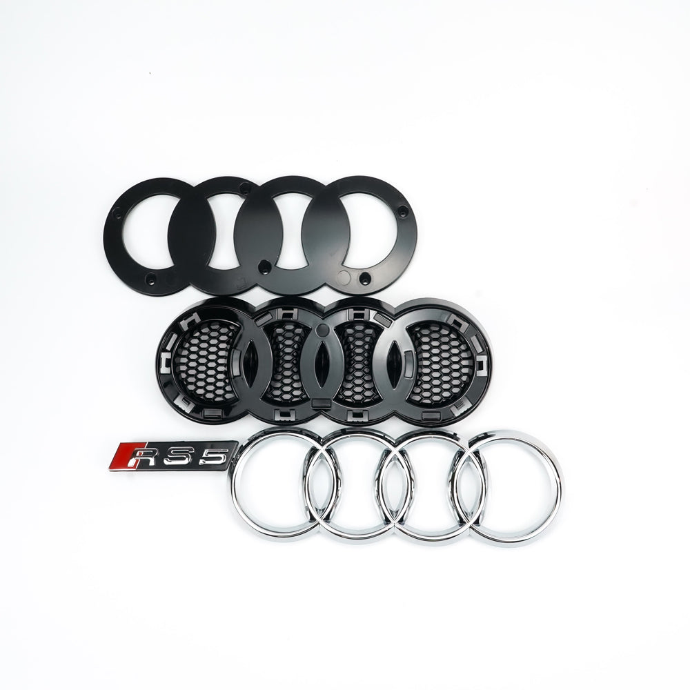 2012-16 Audi A5/A5 Sline/S5 B8.5 To RS5/S5 Style Grill Front Bumper Glossy Black Grill