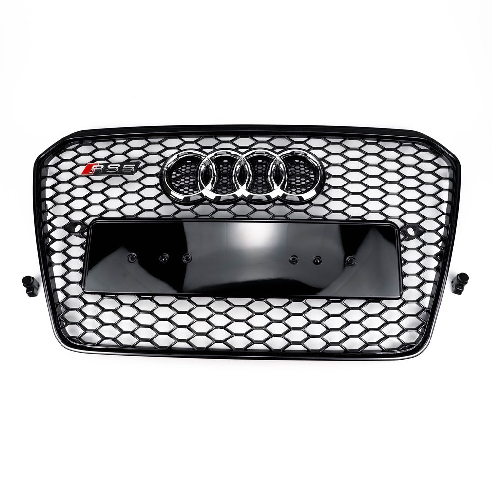 2012-2016 Audi A5 S5 B8 5 RS5 Style Honeycomb Front Bumper Grille Mesh Black