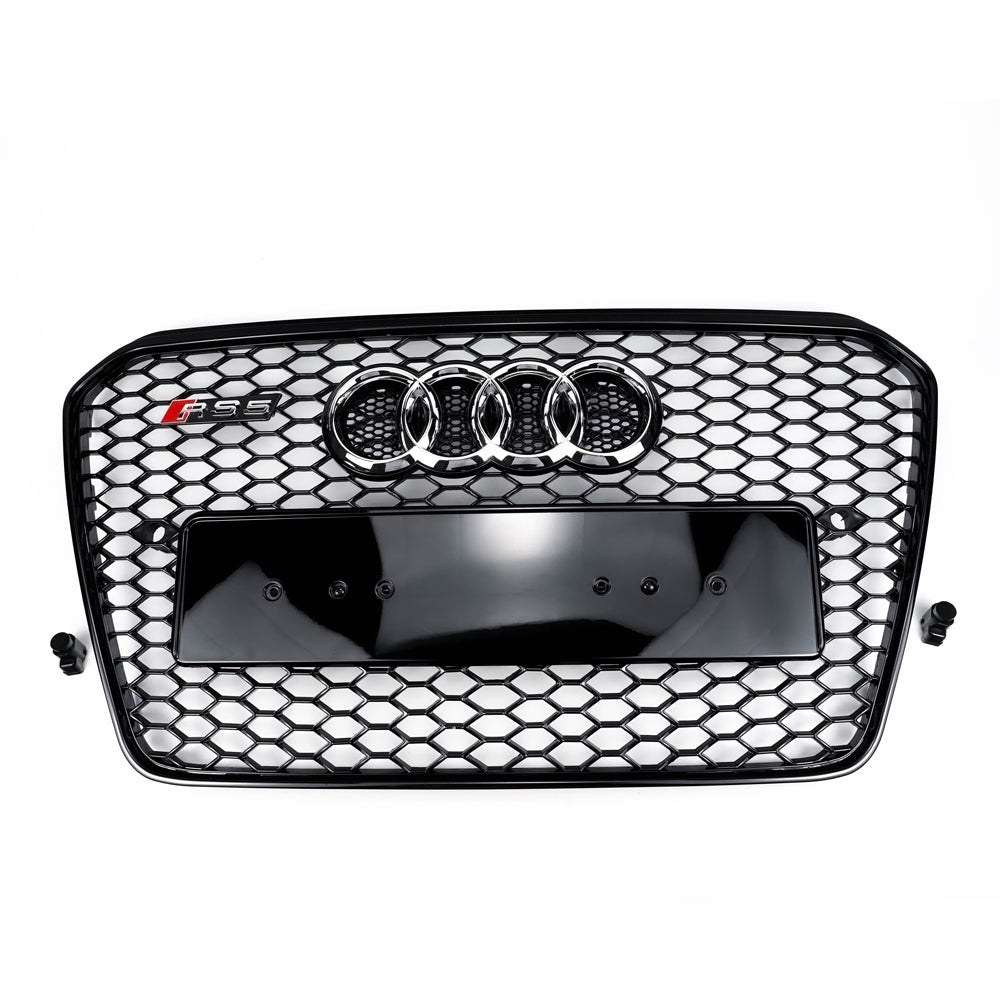 2012-16 Audi A5 S5 B8 To RS5 Style Black Honeycomb Grill Front Bumper Mesh Grill Replacement