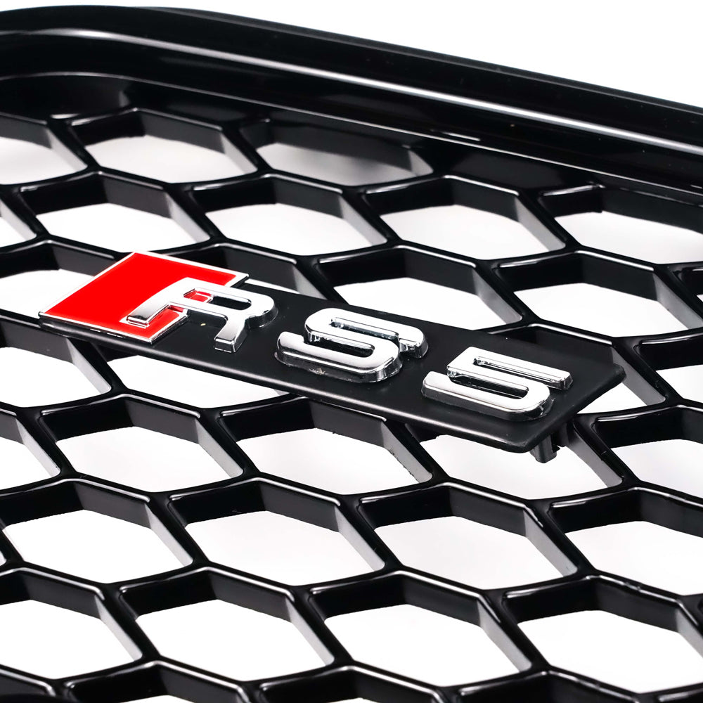 2012-2016 Audi A5 S5 B8 5 RS5 Style Honeycomb Front Bumper Grille Mesh Black
