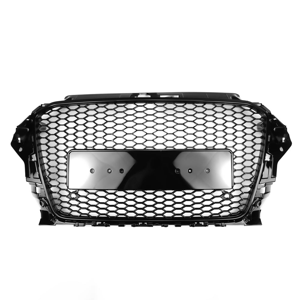 2013-2016 Audi A3 S3 Front Hood Bumper Replacement RS3 Style Black Honeycomb Grille