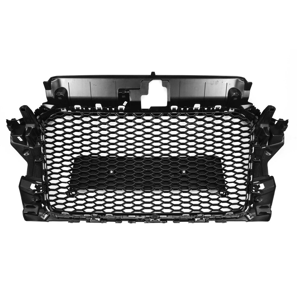2013-2016 Audi A3 S3 Front Hood Bumper Replacement RS3 Style Black Honeycomb Grille