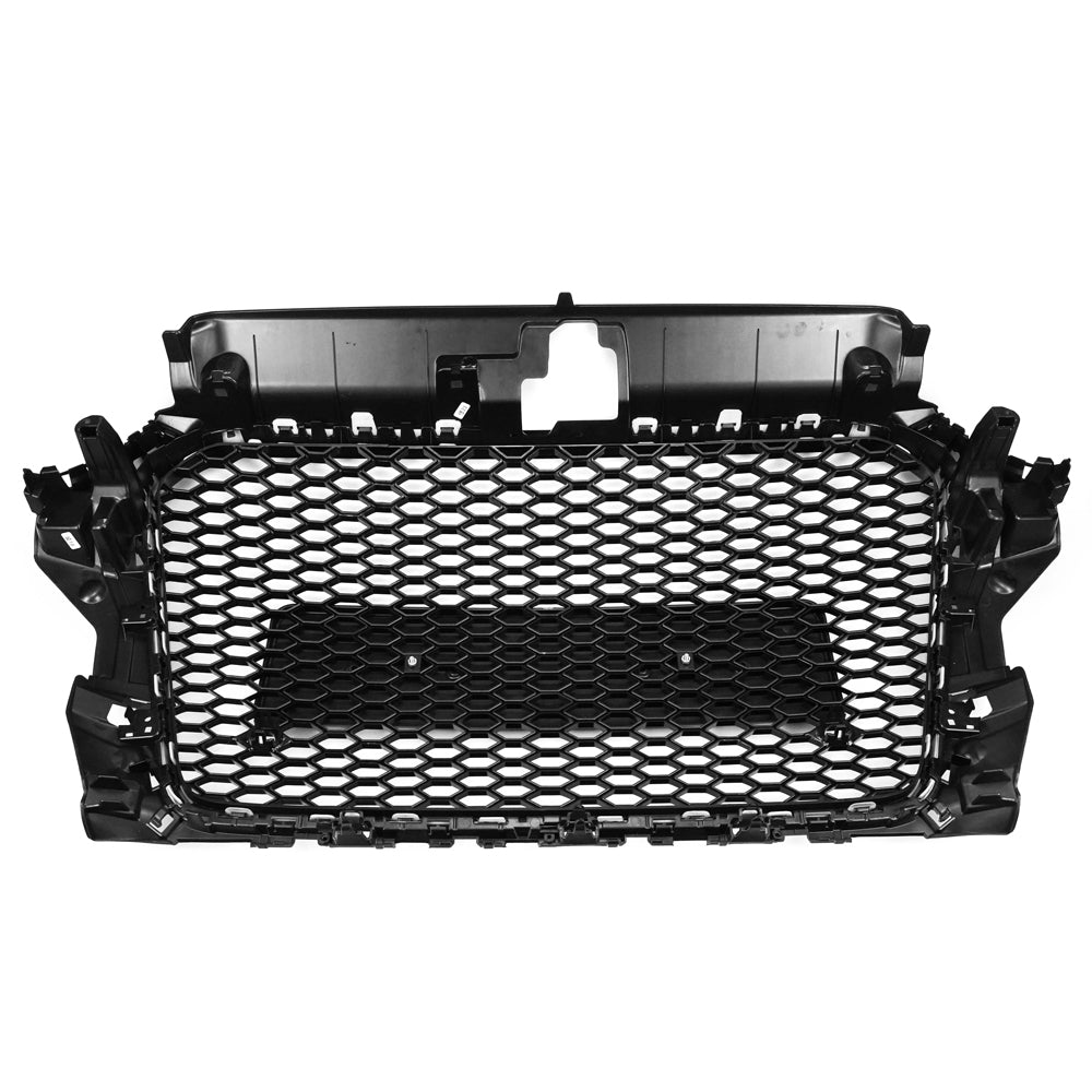 2013-2016 Audi A3 S3 Front Hood Bumper Replacement RS3 Style Black Honeycomb Grille