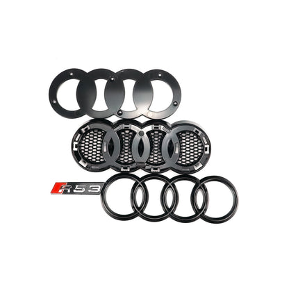 2013-2016 Audi A3 S3 RS3 Style Honeycomb Front Hood Bumper Grille Replacement Black
