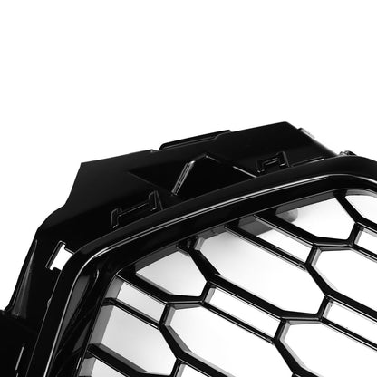 2016-2019 Audi A4/A4 S-Line/S4 B9 RS4 Style Grill Gloss Black Front Bumper Honeycomb Grille