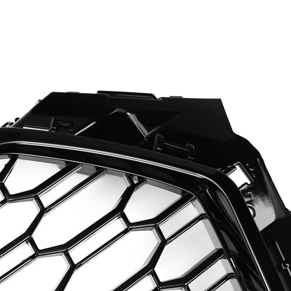 Audi A4 / A4 S-Line / S4 B9 2016 2017 2018 2019 RS4 Style Front Bumper Grill Gloss Black Honeycomb Grill