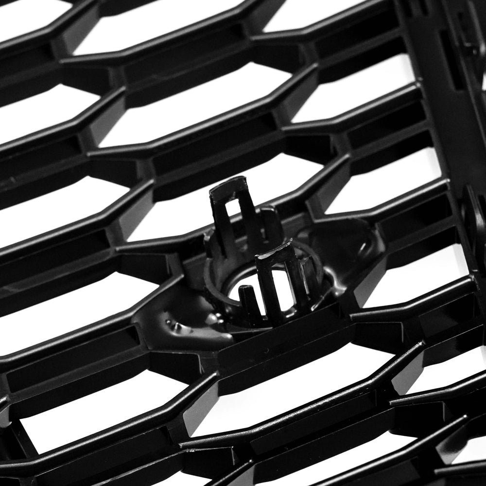 2016-2019 Audi A4/A4 SLine/S4 B9 Honeycomb RS4 Style Front Bumper Grille Gloss Black