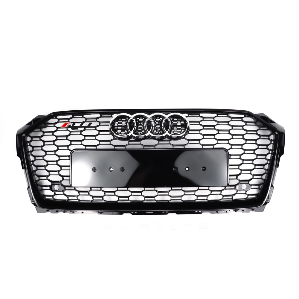 2017-2019 Audi A5/A5 Sline/S5 B9 Honeycomb Grill Replacement RS5 Style Sport Mesh Hex Black Grille