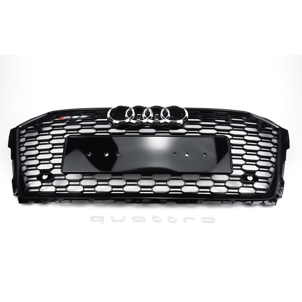 2017-2019 Audi A5/A5 Sline/S5 B9 Honeycomb Grill Replacement RS5 Style Sport Mesh Hex Black Grille