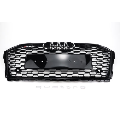 2017-2019 Audi A5/A5 Sline/S5 B9 Honeycomb Grill Replacement RS5 Style Sport Mesh Hex Black Grille