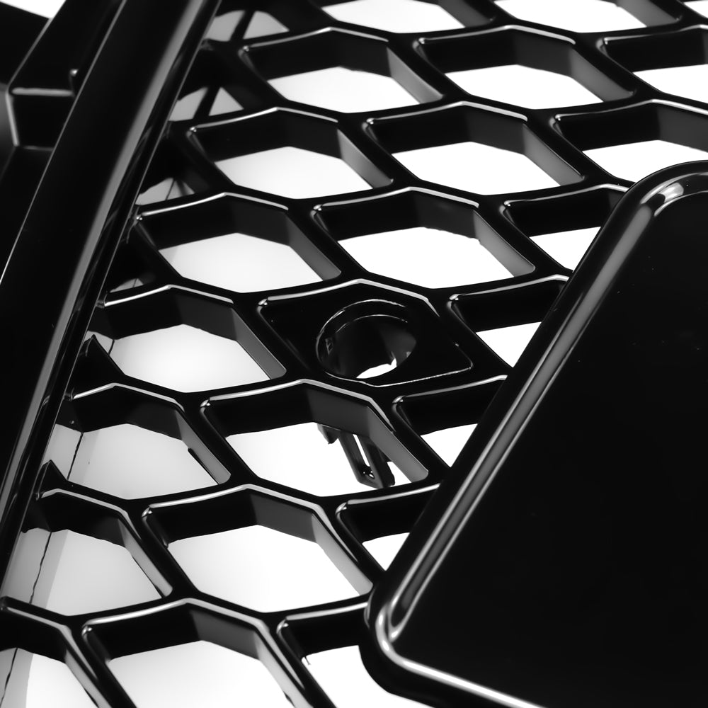 Audi 2013-2017 Q5 SQ5 To RSQ5 Style Honeycomb Mesh Sport Hex Grille Gloss Black Grill