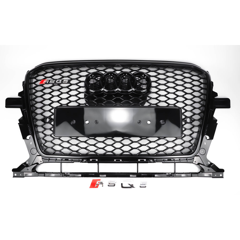 2013-2017 Audi Q5 SQ5 To RSQ5 Style Honeycomb Mesh Front Grille Gloss Black