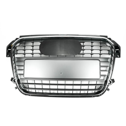 Audi A1 / A1 S-Line 2010-2015 Grille Front Bumper Replacement Chrome Mesh Slat Grill