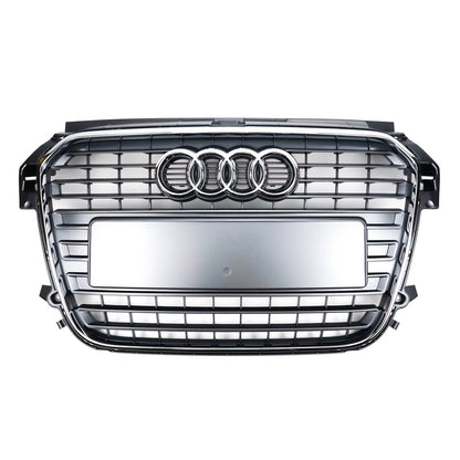 Audi A1 / A1 S-Line 2010-2015 Grille Front Bumper Replacement Chrome Mesh Slat Grill