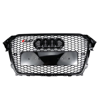 2012-2016 Audi S4 B8.5 A4 A4 Sline Front Grill RS4 Honeycomb Mesh Hex Black Grill  Replacement