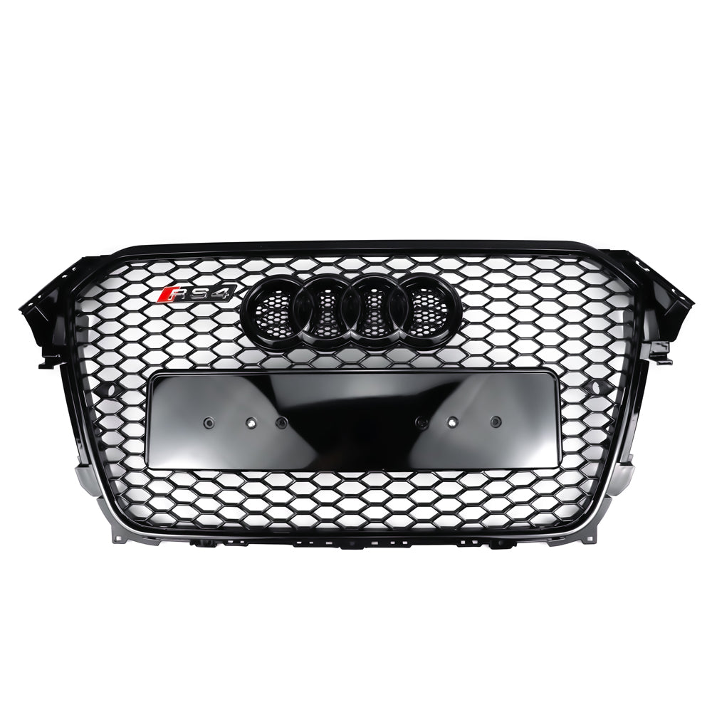 2012-2016 Audi B8.5 A4/A4 Sline/S4 Front Grill RS4 Honeycomb Mesh Hex Black Grille Replacement