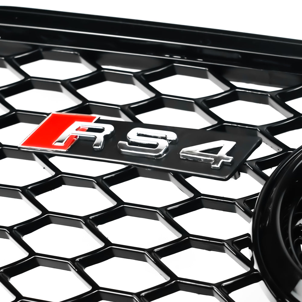 2012-2016 Audi B8.5 A4 / A4 Sline / S4 Front Grill RS4 Honeycomb Mesh Hex Black Grill Replacement